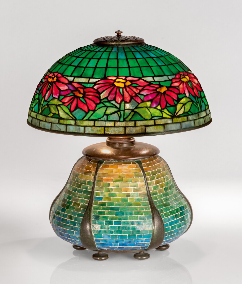 View full screen - View 1 of Lot 425. "Poinsettia" Table Lamp.