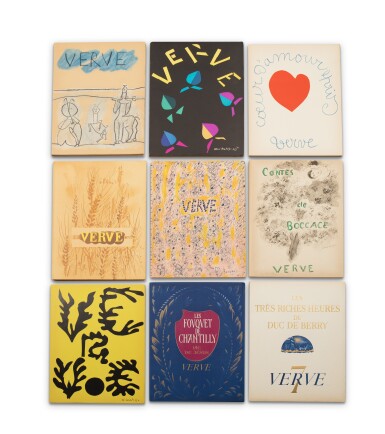 View full screen - View 1 of Lot 105. VERVE. Revue. 19 numéros, en 14 volumes. .