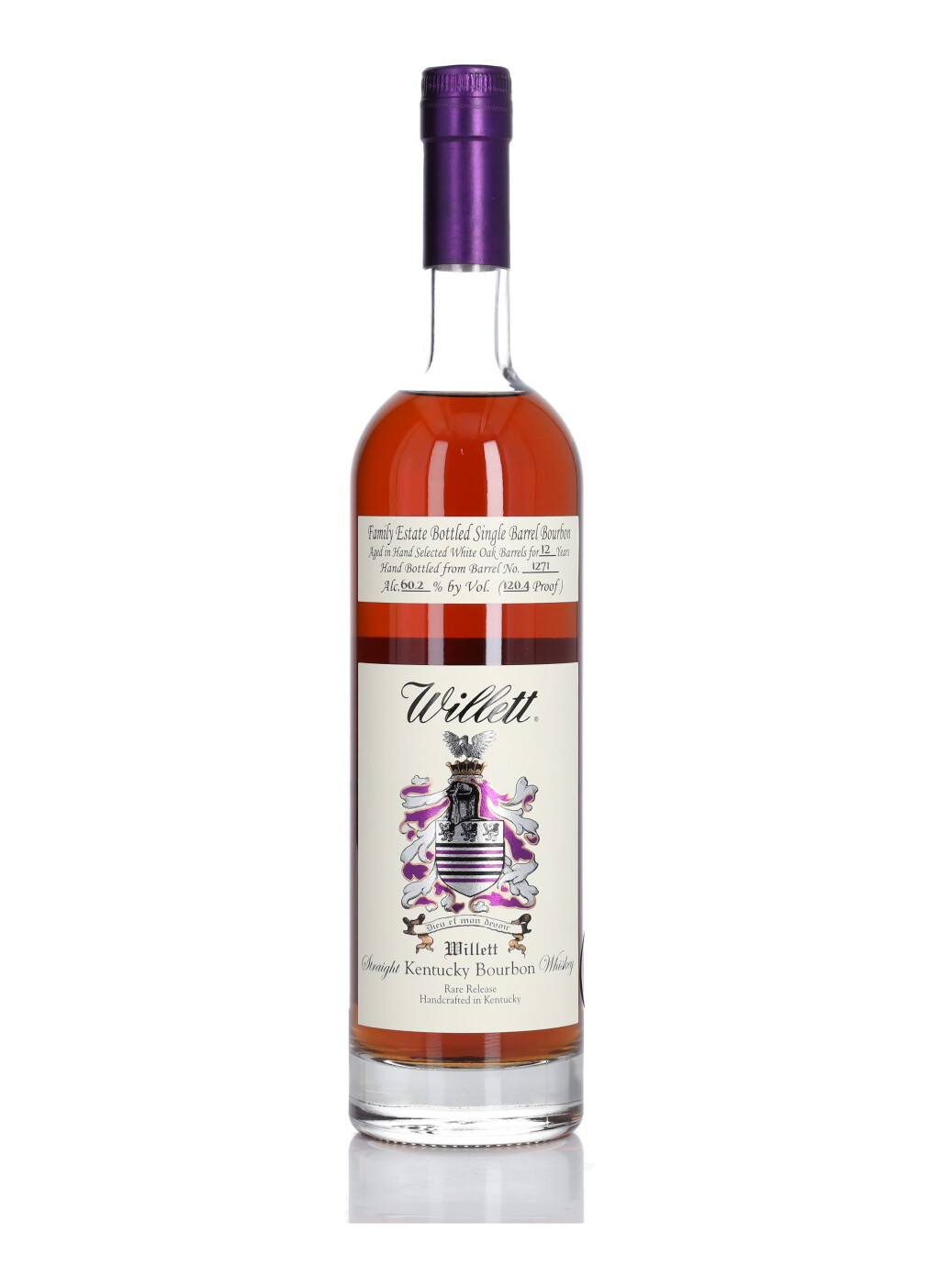 View full screen - View 1 of Lot 463. Willett Family Estate Single Barrel Bourbon 12 Year Old #1271 120.4 Proof NV (1 Bottle 75cl).