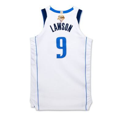 View full screen - View 1 of Lot 37. A.J. Lawson Dallas Mavericks 2024 NBA Finals Game Worn Association Edition Jersey | Game 2.