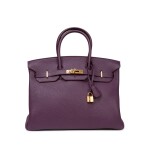 Cassis Fjord Leather Birkin 35 Gold Hardware, 2011