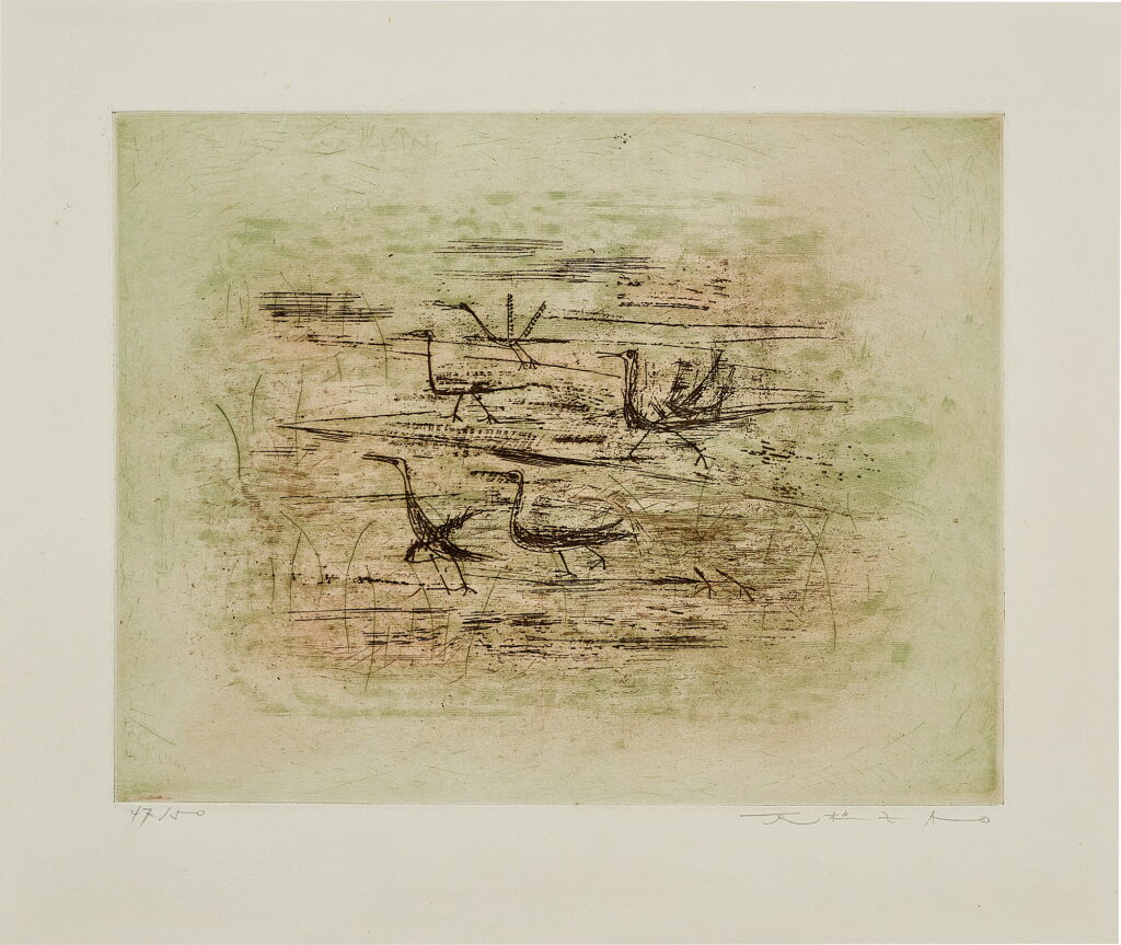 View full screen - View 1 of Lot 2065. Zao Wou-Ki 趙無極 | La mare aux canards 池塘群鴨.