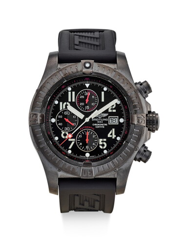 View full screen - View 1 of Lot 8197. BREITLING | SUPER AVENGER, REFERENCE M13370, A LIMITED EDITION PVD COATED STAINLESS STEEL CHRONOGRAPH WRISTWATCH WITH DATE, CIRCA 2010.