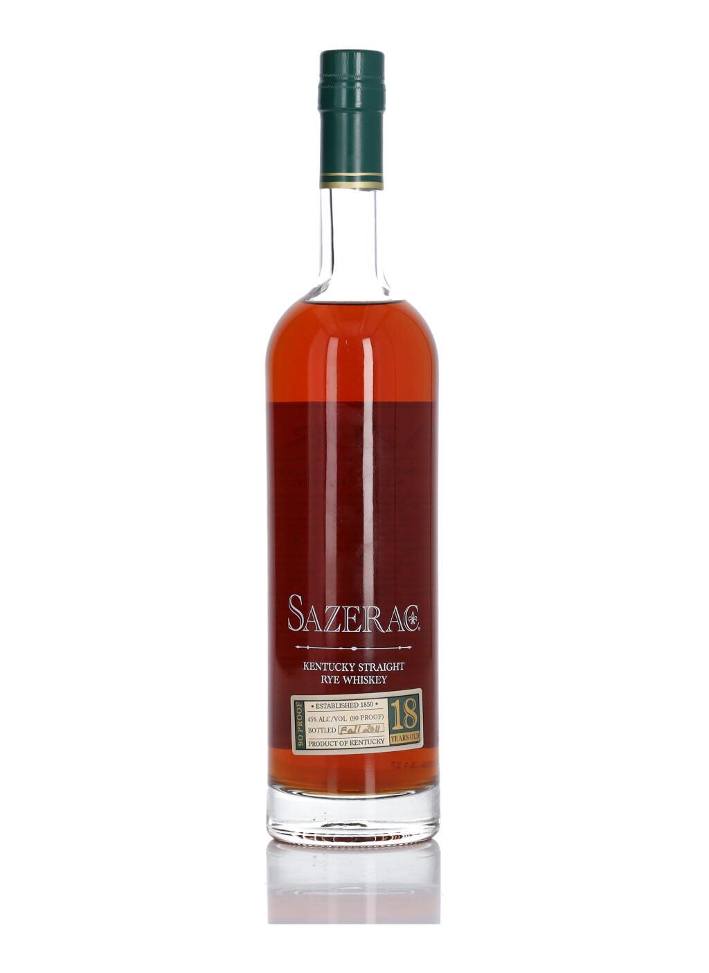 View full screen - View 1 of Lot 173. Sazerac Rye 18 Year Old 2011 Release 90 Proof 1985 (1 Bottle 75cl).