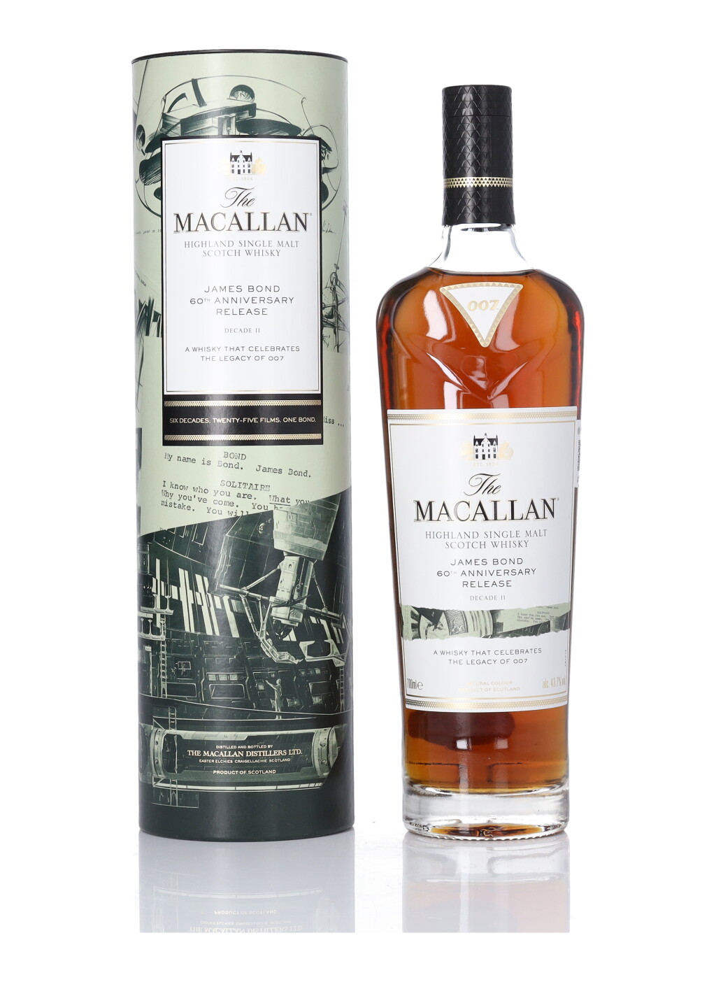View full screen - View 1 of Lot 57. The Macallan James Bond 60th Anniversary Decade II 43.7 abv NV (1 BT 70cl).