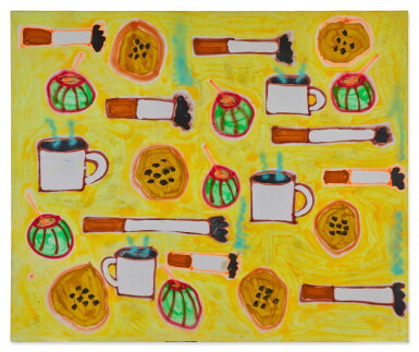 View full screen - View 1 of Lot 27. Cafe Mallorca coffee, Coconut water, Cigarettes, Tostones.