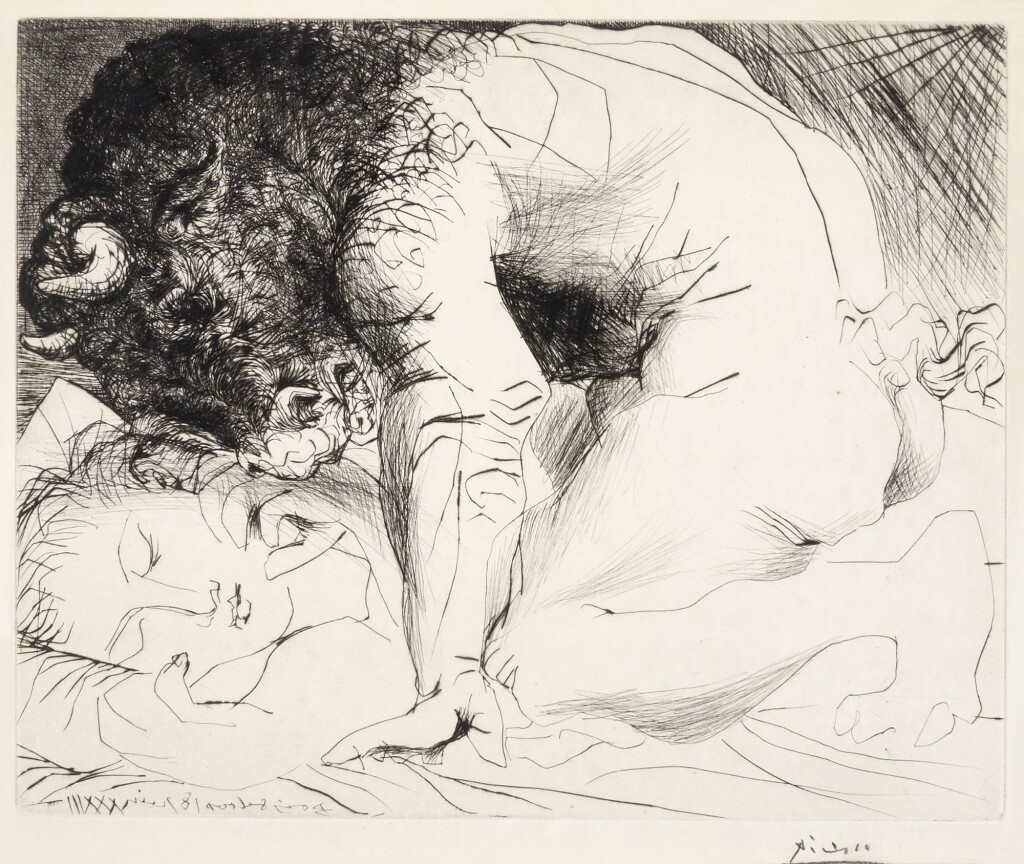 View full screen - View 1 of Lot 5. Minotaure caressant une Dormeuse (B. 201; Ba. 369).