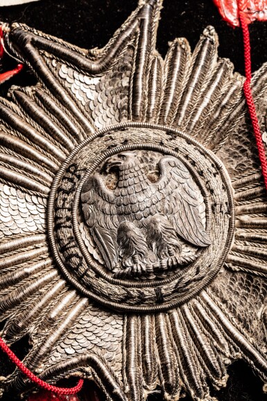 View full screen - View 1 of Lot 35. A silver plate Grand Eagle of the Legion of Honour of Emperor Napoleon I, circa 1810, the model attributed to Martin-Guillaume Biennais.