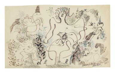 View full screen - View 1 of Lot 91. IRENE RICE PEREIRA | UNTITLED (WIND & SEED SERIES).