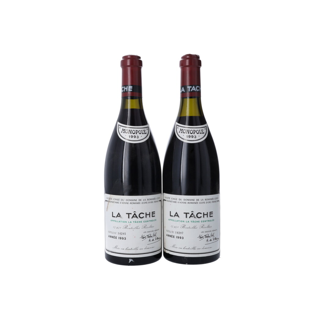 View full screen - View 1 of Lot 25. La Tâche 1993 Domaine de la Romanée-Conti (2 BT).