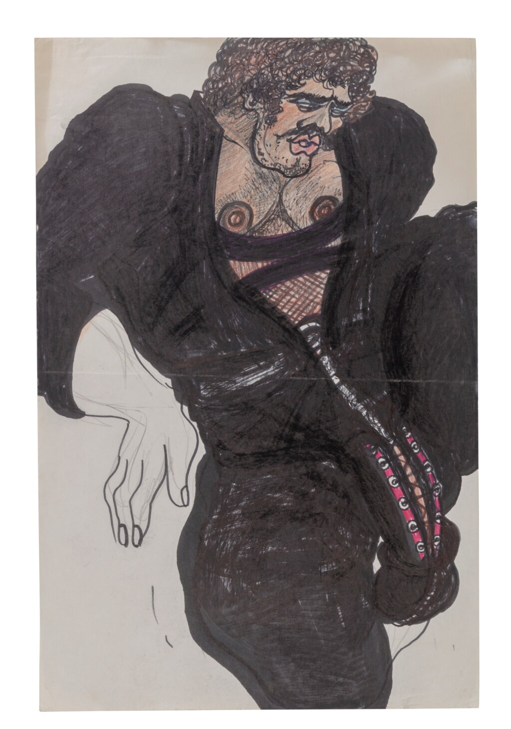 View full screen - View 1 of Lot 46. Erotic drawing, circa 1985.