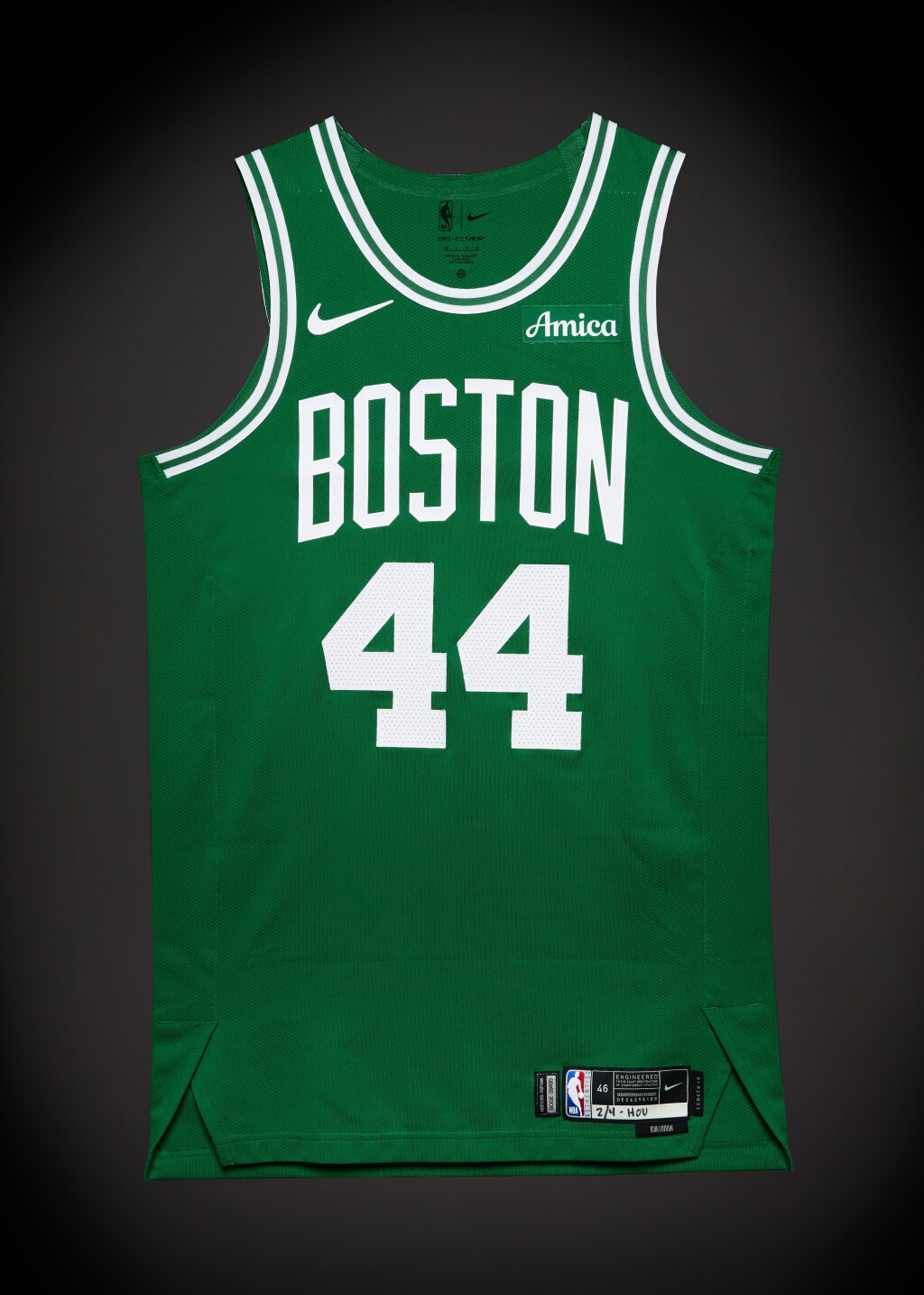 View full screen - View 1 of Lot 66. Max Shulga ‘Rookie Debut’ Boston Celtics 2025-2026 Game Worn Icon Edition Jersey .