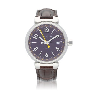 View full screen - View 1 of Lot 34. Tambour GMT, Ref. Q1131 Stainless steel dual time wristwatch with date Circa 2003.