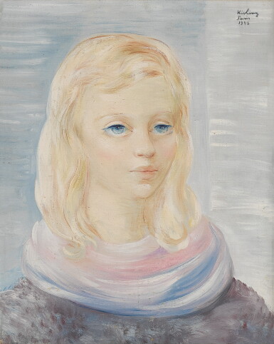 View full screen - View 1 of Lot 160. Jeune fille aux yeux bleus.
