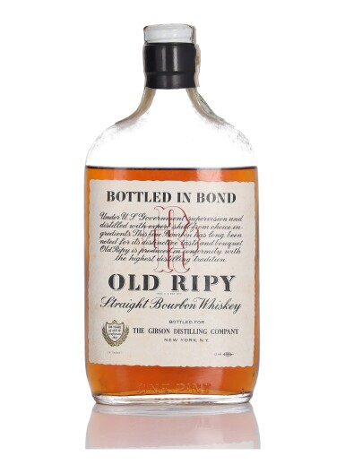 View full screen - View 1 of Lot 266. Old Ripy Bottled in Bond 100 Proof 1942 (1 Pint).