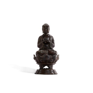 View full screen - View 1 of Lot 773. A bronze figure of a Medicine Buddha, Liao dynasty | 遼 青銅藥師佛.