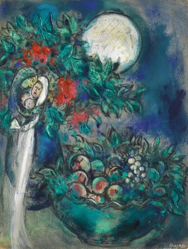 View full screen - View 1 of Lot 219. Les amoureux au clair de lune.