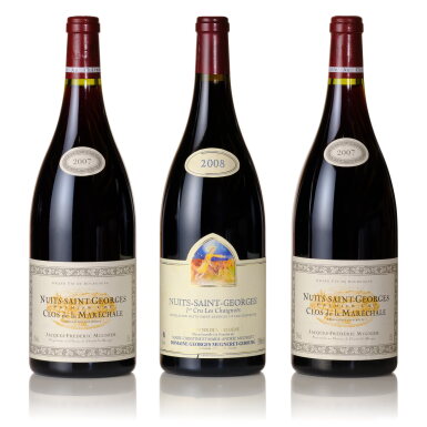 View full screen - View 1 of Lot 419. Nuits St. Georges 1er Crus from Mugneret and Mugnier (3 MAG).