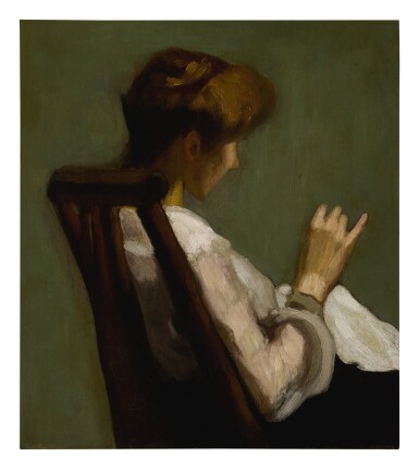 View full screen - View 1 of Lot 82. JOSEPH STELLA | WOMAN SEWING.