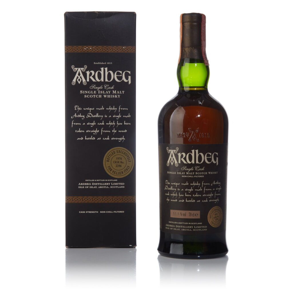 View full screen - View 1 of Lot 26. Ardbeg Single Cask #2396 53.5 abv 1976 (1 BT 70cl).