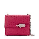 Pink Verrou Mini in Ostrich Leather with Palladium Hardware, 2018