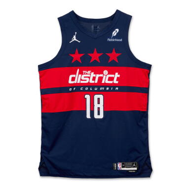 View full screen - View 1 of Lot 89. Kyshawn George Washington Wizards 2024-2025 Emirates NBA Cup Game Worn Statement Edition Jersey | Matched to 3 Games.