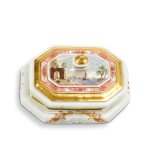An Early Meissen (M.P.M) Octagonal Sugar Box and Cover, Circa 1722-23