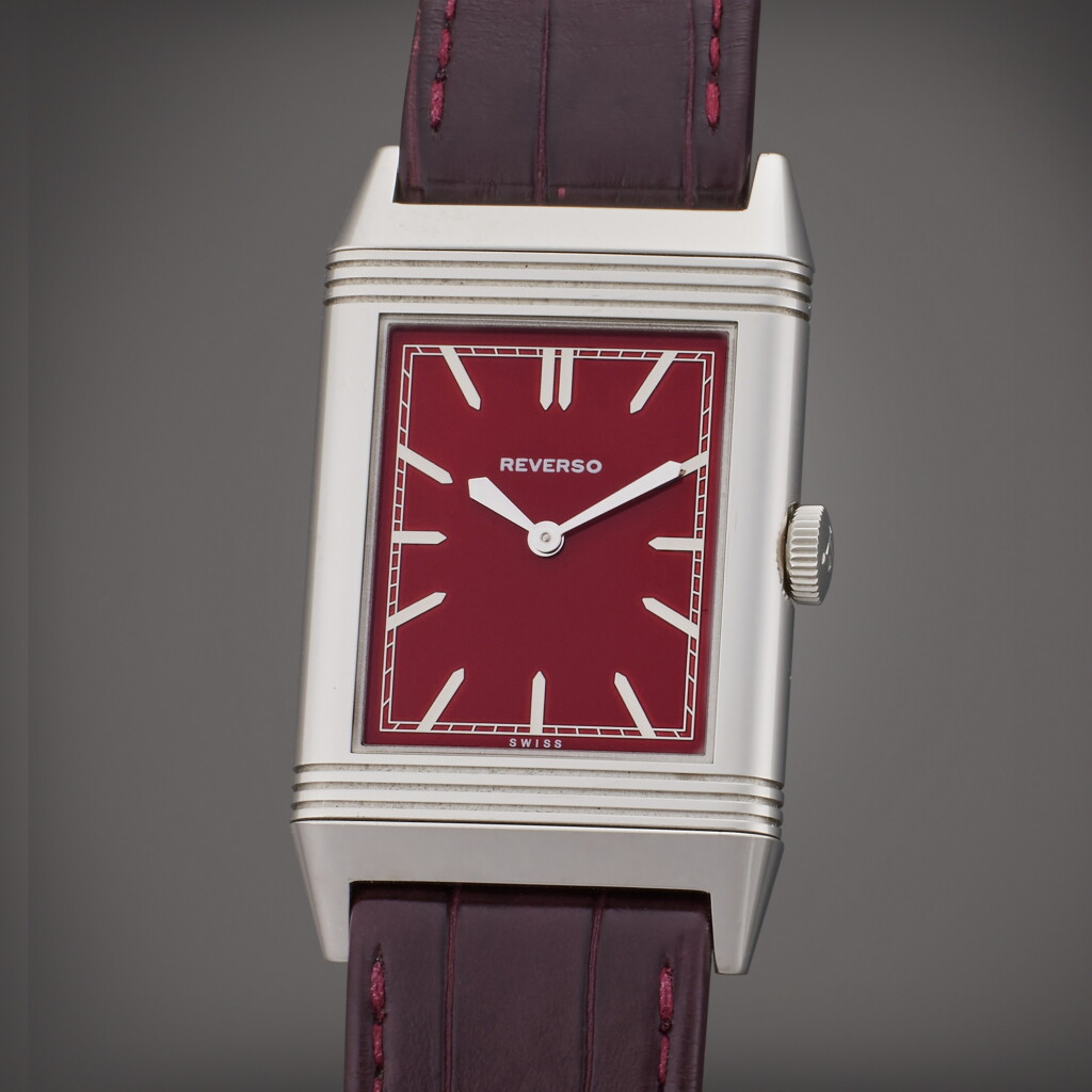 View full screen - View 1 of Lot 44. Reference Q278856J Grande Reverso 1931 Rouge | A special edition stainless steel reversible wristwatch, Circa 2012.