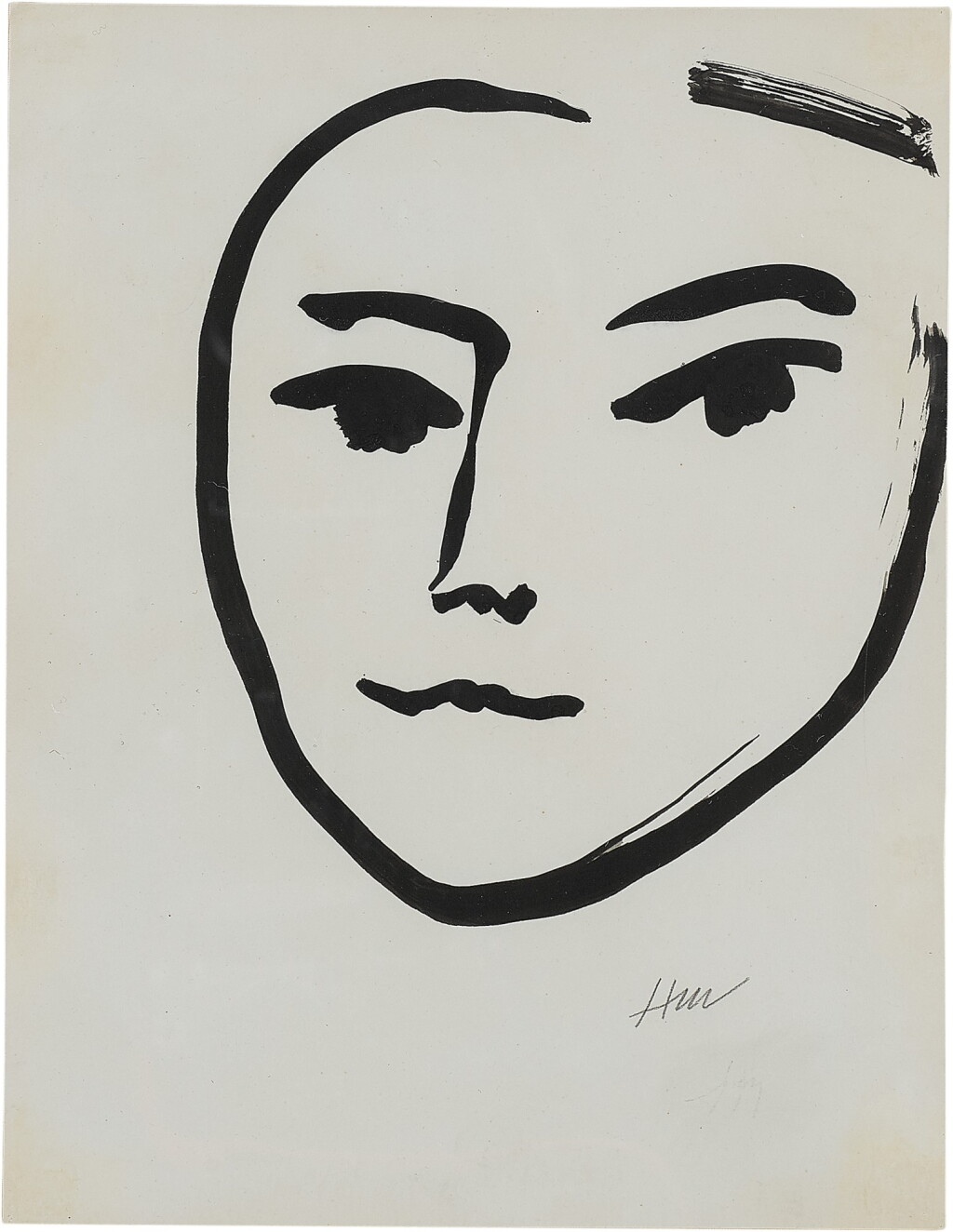 View full screen - View 1 of Lot 185. Tête de femme.