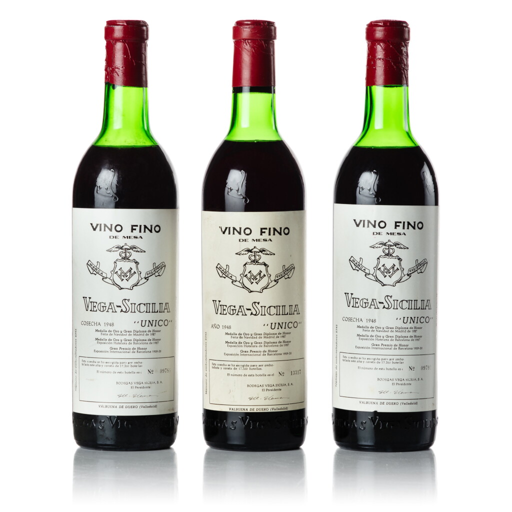View full screen - View 1 of Lot 329. Vega Sicilia 'Unico' 1948 (3 BT).