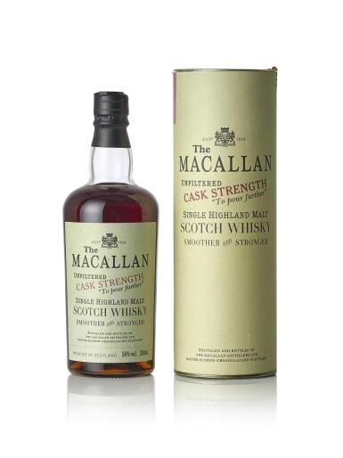 View full screen - View 1 of Lot 6022. The Macallan Unfiltered Cask Strength #9780 56.0 abv 1981 (1 BT50).