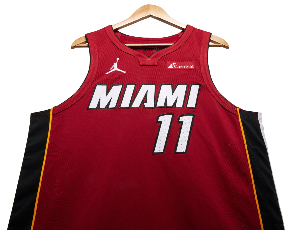 View full screen - View 1 of Lot 84. Jaime Jaquez Jr. Miami Heat 2023-2024 Game Worn Statement Edition Jersey.