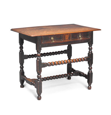 View full screen - View 1 of Lot 8. A Charles II oak side table, circa 1690.