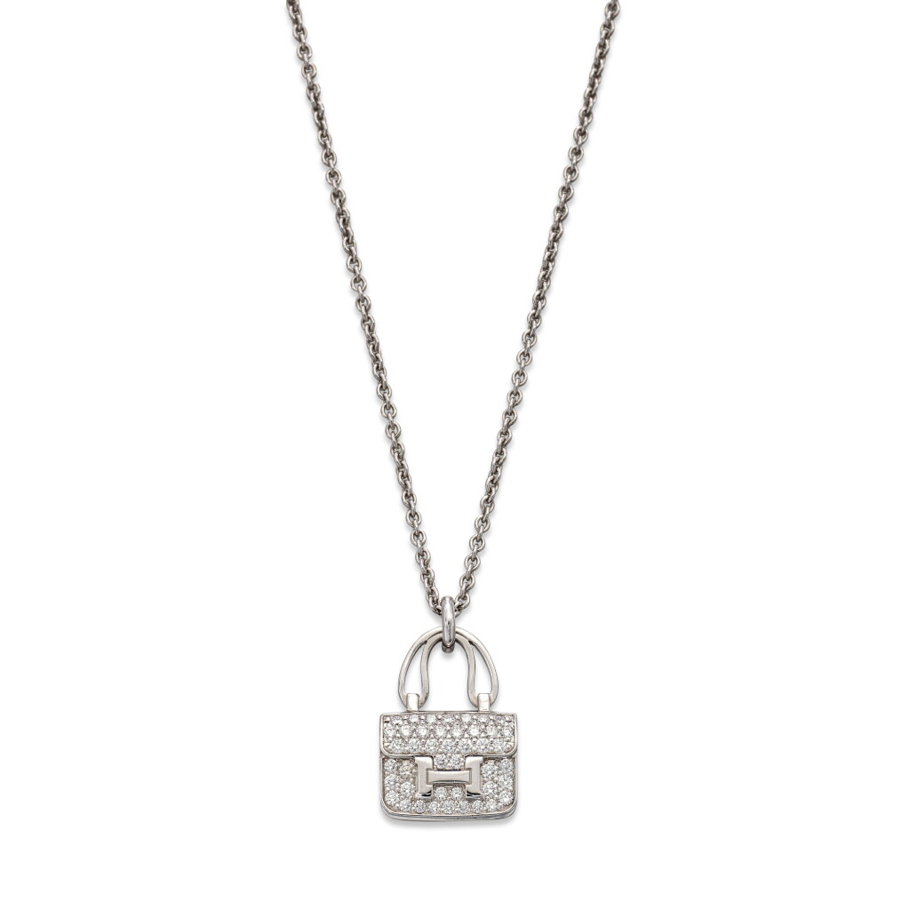 View full screen - View 1 of Lot 6218. White Gold and Diamond Amulettes Constance Pendant.