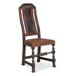 William And Mary Maple 'Leather Back' Side Chair, Boston, Massachusetts, Circa 1725