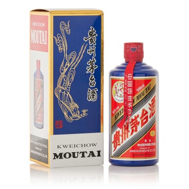 View full screen - View 1 of Lot 9855. 2019年產"飛天牌"貴州茅台酒 - 藍茅 (小批量勾兌) Kweichow Flying Fairy Moutai Blue Bottle Small Batch 2019 (1 BT50).
