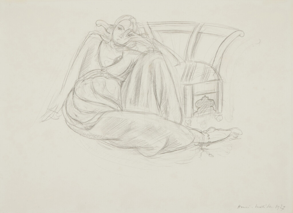 View full screen - View 1 of Lot 720. Femme assise, chaise .