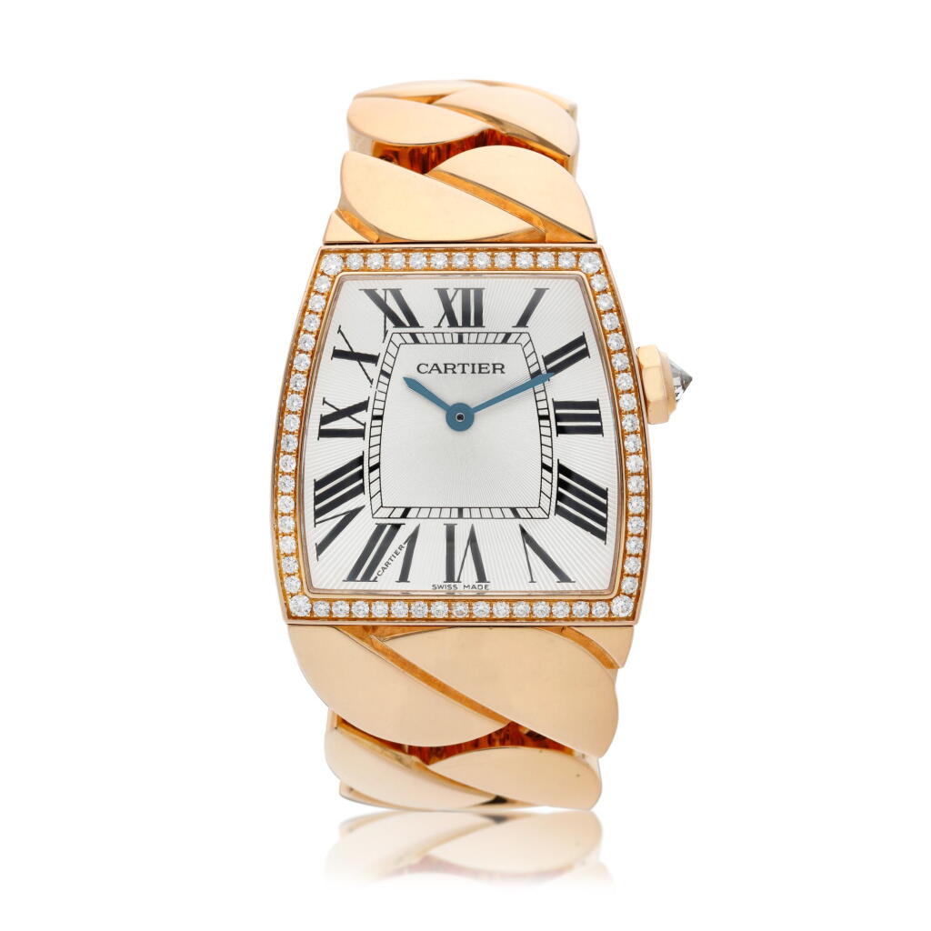 View full screen - View 1 of Lot 19. Reference 2896 La Dona A pink gold and diamond-set bracelet watch, Circa 2010.