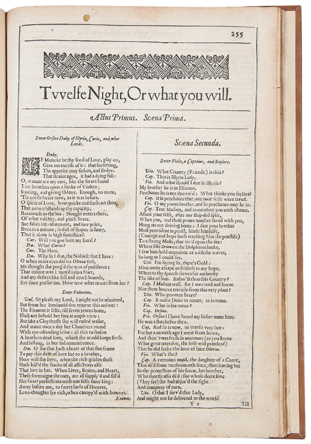 View full screen - View 1 of Lot 1148. Shakespeare, William | Twelfth Night. From Shakespeare's Second Folio.