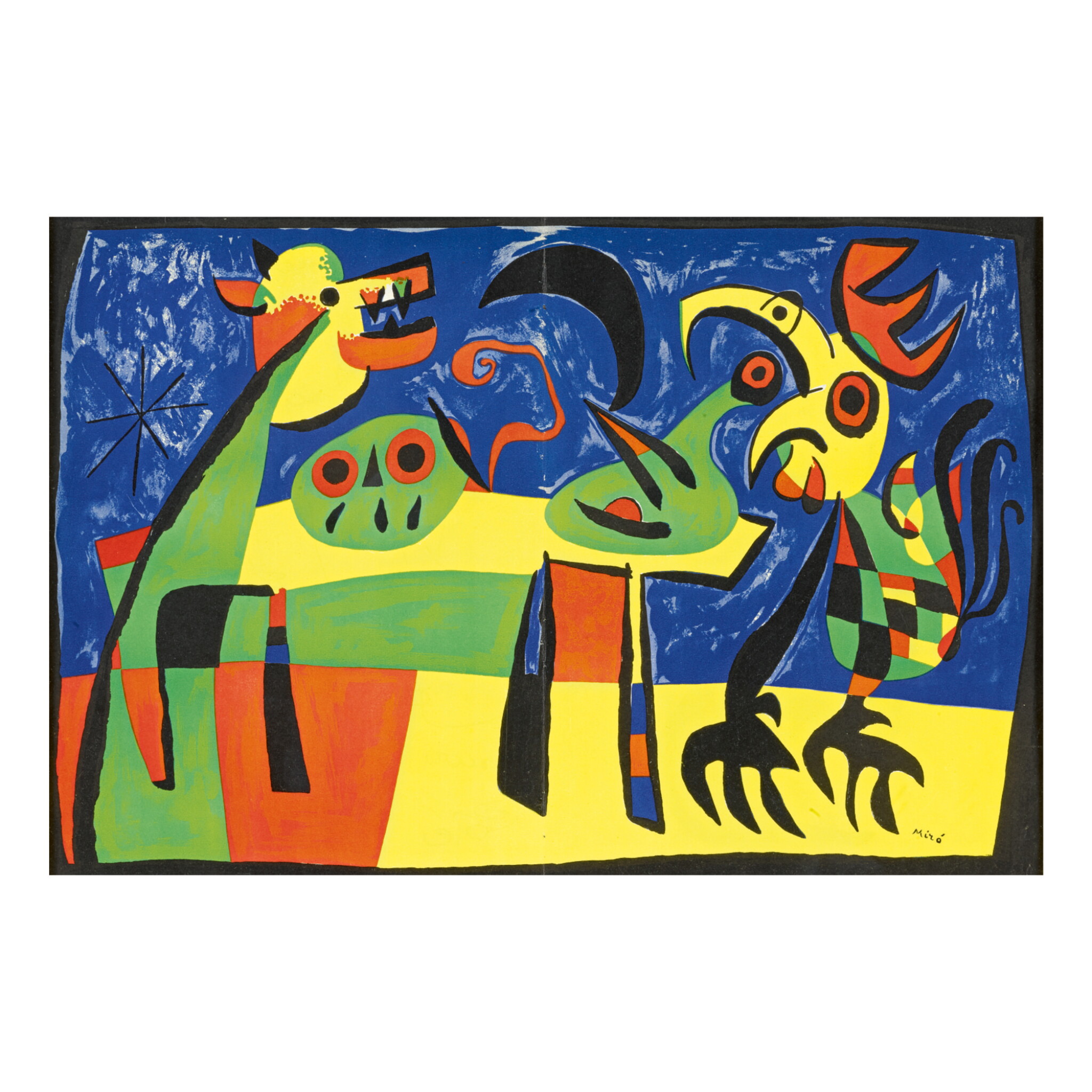 JOAN MIR LE CHIEN ABOYANT LA LUNE MOURLOT 121 SEE C BKS 25 joan-mir-le-chien-aboyant-la-lune-mourlot-121-see-c-bks-25