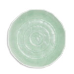 A celadon glazed lobed 'peony' dish, Late Ming - early Qing dynasty | 明末清初 青釉牡丹式盤