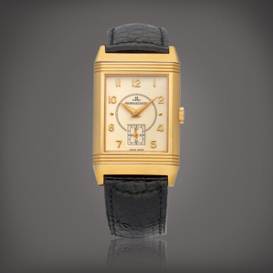 View full screen - View 1 of Lot 8782. Reverso, Reference 270.2.62 | A limited edition pink gold reversible wristwatch with enamel dial, Circa 1995 | 積家 | Reverso 型號270.2.62 限量版粉紅金可翻轉腕錶,備琺瑯錶盤,約1995年製.