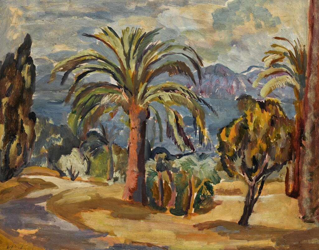 View full screen - View 1 of Lot 54. SIR WILLIAM MACTAGGART, F.R.S.E., R.S.A., R.A. | FROM CHÂTEAU MIMOSAS.