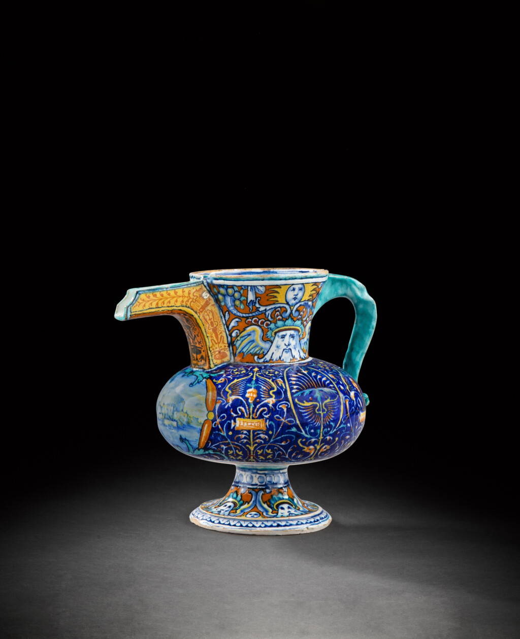 View full screen - View 1 of Lot 3. Maiolica Ewer.