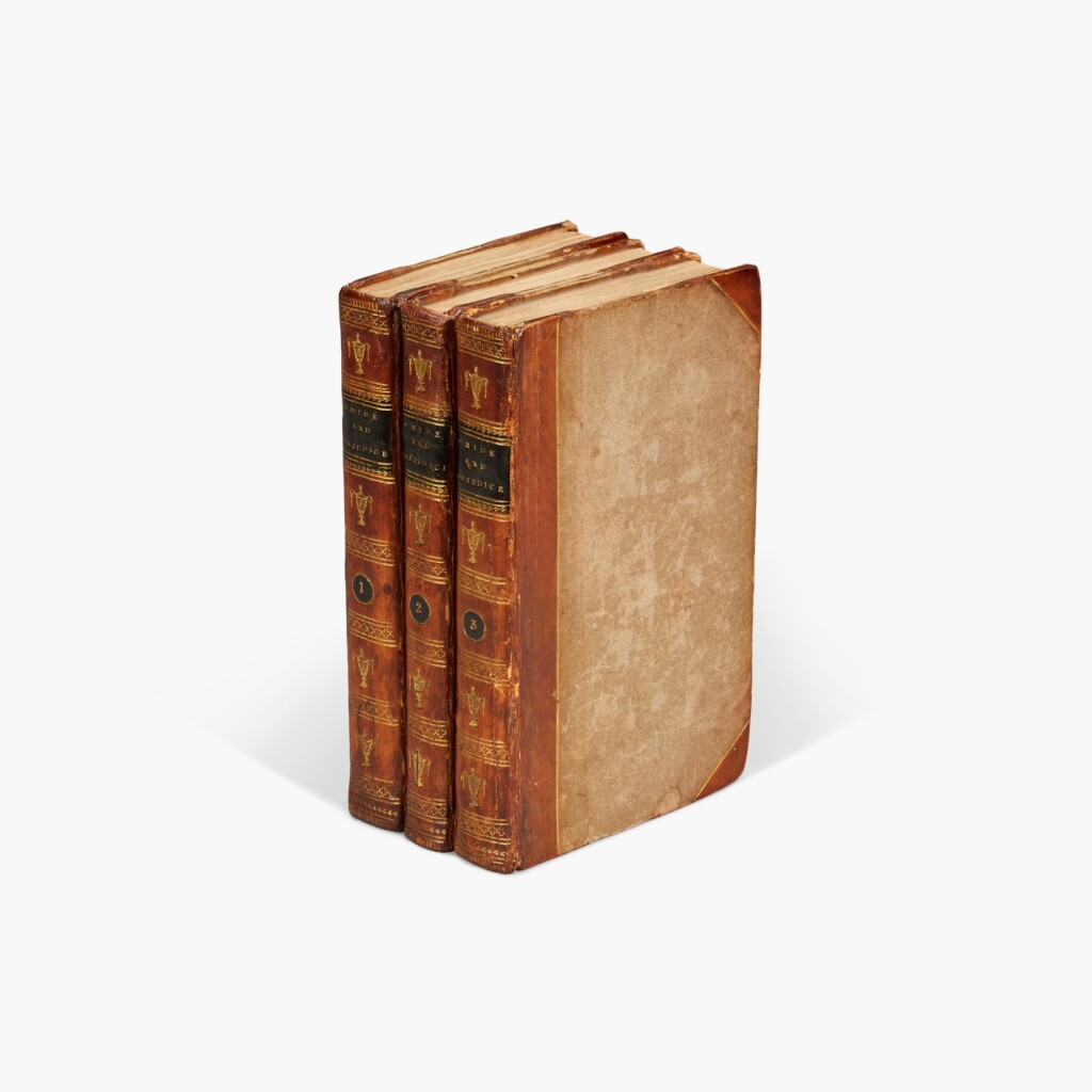 Jane Austen — Pride and Prejudice, 1813, first edition, 3 volumes, contemporary half calf