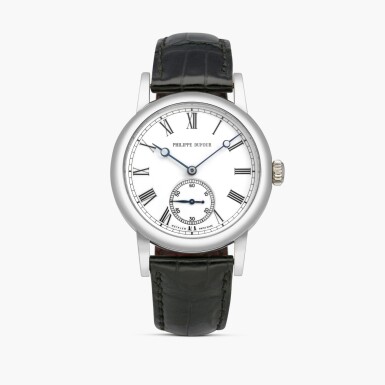 View full screen - View 1 of Lot 2405. Simplicity, Number 31 | A platinum wristwatch, Circa 2003.