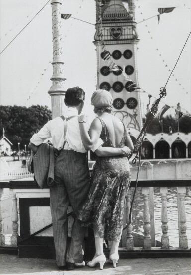 View full screen - View 1 of Lot 43. Walker Evans | Couple at Coney Island, 1920s.