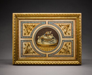 View full screen - View 1 of Lot 150. An Italian neoclassical scagliola panel, circa 1800.