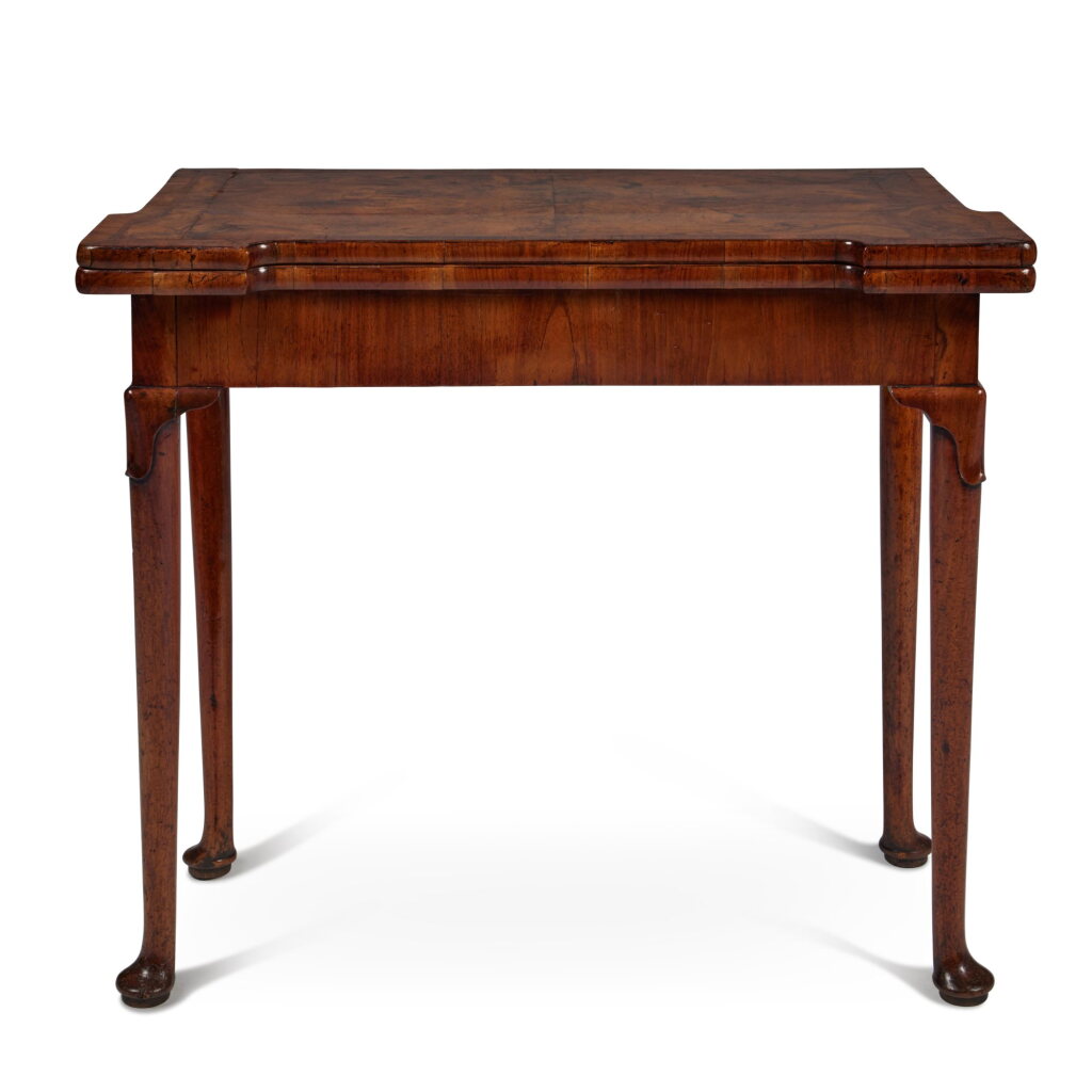 View full screen - View 1 of Lot 208. A Queen Anne Walnut Concertina Action Card Table, Circa 1710.