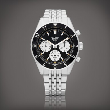 View full screen - View 1 of Lot 909. Autavia, Reference CBE2110.BA0687 | A stainless steel chronograph wristwatch with date and bracelet, Circa 2017 | 泰格豪雅 | Autavia 型號CBE2110.BA0687 | 精鋼計時鏈帶腕錶,備日期顯示,約2017年製.